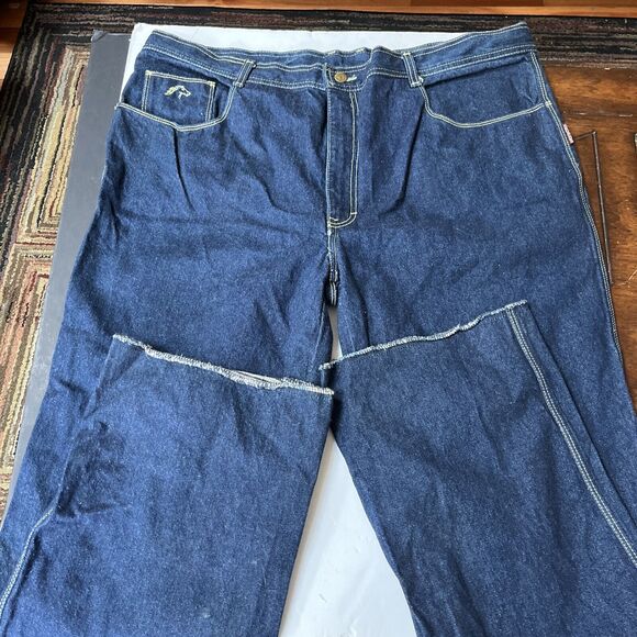 Vintage‎ Jordache Jeans Mens 44X36 Dark Wash Blue Denim Horse Head Logo USA Made - Picture 1 of 6